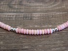 Native American 18  Sterling Silver   Pink Conch Necklace By Joe