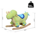 Kids Plush Ride-on Toy Rocking Horse Dinosaur Baby Animal Rocker