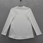 Under Armour Girls Coldgear Fitted Long Sleeve Crew White Shirt Large New