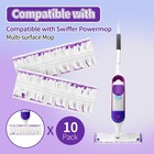 10 Pack Disposable Power Mop Pads   Compatible With Swiffer Power Mop   White