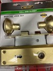 Defiant Hall   Closet Mortise Lock Set Satin Brass Finish Knobs With Keys Sealed