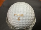 Ping Golf Ball Black White Ping  4   gold Writing Eclipse Logo