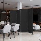 Black 4 Panel Folding Privacy Screen 88  Room Divider Panel For Office Bedroom