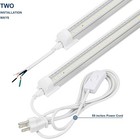 6 Pack T8 4ft 40w Led Shop Light V Shape Super Bright White Integrated 6000k