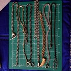 Vintage And Contemporary Pocket Watch Chains  7 Pcs  Lot
