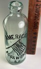 Rare American Soda Works Blob San Francisco Cali Flag Pictorial Hutch Bottle Wow