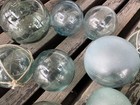 16 Authentic Japanese Glass Fishing Floats Beachcombed Lot Asahi Mark