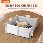 Dog Whelping Box 48 X 48 X 18 1in Pvc With Rails Pee Pad For Dogs Puppies