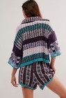 Free People Bali Sundown Set 2 Piece Top Shorts Crochet Knit Purple Combo Xs Nwt