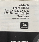 John Deere Lx172  Lx176  Lx178  And Lx186 Lawn Tractors Operator s Manual 1990