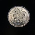 1866 Three Cent Nickel Piece Uncirculated Unc Ms Bu 3cn Make Offer 