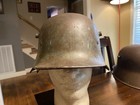 German Ww1 M1917 Camouflaged Helmet Si 66 Complete With Liner