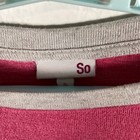 So Womens Shirt Sz S Long Sleeve Comfort Soft Blouse Top Pink Crew Neck