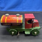 Vintage Louis Marx Tin Wind-up Red Green Royal Oil Co Truck 8 1 2 Long A3a