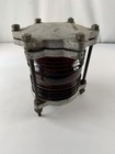 Antique Red Lens Industrial  Ship Brass Nautical Navigation Lamp Light Lantern
