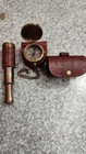 Antique Brass Compass 100 Year Calendar   6  Telescope Nautical Vintage Handmade