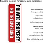 Private Property No Trespassing Sign 2 Pack  10 X 3 5 Inches Sturdy Rust Free