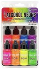 Tim Holtz Alcohol Neons  8-pack Ink Set With 0 5 Fl Oz Blending Solution