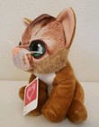 Dan Dee Brown Cat Whiskers Plush Toy 7  Big Eyes  Pre-owned So Adorable 