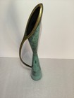 Vintage Jewish Judaica Oppenheimer Green Israel Copper Oil 13     Pitcher  