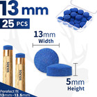 Billiard Pool Cue Tips - Pool Cue Stick Tips Replacement Repair Kit 13mm - 25pcs