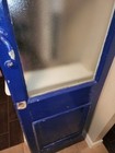Vintage Arched Door With Stained Glass Salvage  Wood Glass Construction