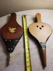 2 Vintage Wooden Bellows With Leather  Copper  Brass  Wood  Rivets