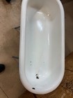 Vintage Hungarian Porcelain Baby Bath Tub W stand  Farmhouse Garden Planter