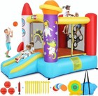 Astronaut Bounce House With Slide And 370w Blower Inflatable Bouncer For Kids Us