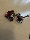 Edgar Berebi Enamel Floral Knobs Lot Of 2