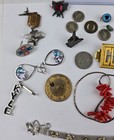 Antique Vintage Junk Drawer Treasure Lot Cast Iron Costume Jewelry Coins 3 5lbs 