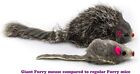 10 Giant Furry Mice With Catnip Rattle Sound Of Real Rabbit Fur Cat Toy Mouse