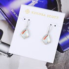 Nwot Kendra Scott Cory Dichroic Glass Drop Earrings Silver Tone