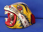 Mexican Folk Art Vintage Wood Painted Leopard Tiger Mask 4 5 In Wall Hanging