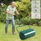 24in Lawn Roller Cylindrical Garden Lawn Rollers Tow Behind Water Filled Steel