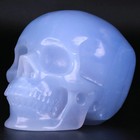 3 5  Blue Chalcedony Carved Crystal Skull  Realistic  Crystal Healing