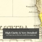 Old Map Of Florida 1847 - Vintage Florida Art