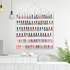 6 Tiers White Nail Polish Rack Wall Mounted Display Organizer Holder Stand Metal