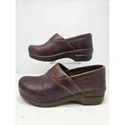 Dansko Professional Brown Leather Clogs Slip On Shoes Womens Size 8