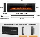 60  Electric Fireplace Recessed And Wall Mounted  750 1500w Ultra-thin Electric