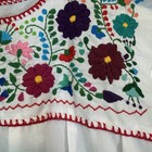 Artesanias F r  Mexican Blouse Size M Made In Mexico Embroidered Thin Cotton