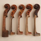  Lot Of 5 Violin Scrolls Heads Necks Antique Repair Restoration Training  vb285