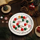 160 Pcs Christmas Wood Beads Red Green Beads For Candy Style White  Green  Red
