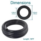 Gephynm Vacuum Hose Automotive  10 3 8   10mm  - 10ft With 10 Clamps  Black 