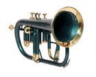 Flugel Horn Bb Pitch 4 Valve Green  Lacquered With Free Hard  Case  Mp Sale On