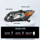 For 2012-2015 Honda Civic Sedan 12-13 Coupe Black Amber Headlights Assembly
