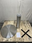 Art Marble Furniture 28  Round Brushed Ss Standard Height Table Bas