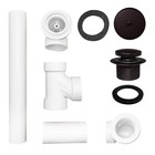 Westbrass Tip-toe Sch  40 Pvc Bath Waste  One-hole Elbow  Oil Rubbed Bronze