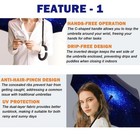 Double Layer Inverted C-shaped Umbrella Windproof Waterproof Car Rain Outdoor
