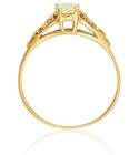 14k Solid Yellow Gold Peridot Solitaire Ring